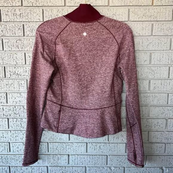 Lululemon Half Zip Pullover Heathered Garnet Size 8 - Picture 5 of 7